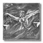 Silber-Kunsttafel Sternzeichen Waage