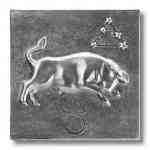 Silber-Kunsttafel Sternzeichen Stier