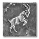 Silber-Kunsttafel Sternzeichen Steinbock