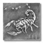 Silber-Kunsttafel Sternzeichen Skorpion