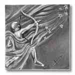 Silber-Kunsttafel Sternzeichen Schütze