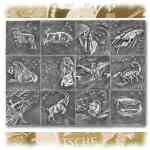 Silber-Kunsttafel alle 12 Sternzeichen
