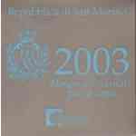 Umverpackung-Vorderseite des Euro-KMS San Marino von 2003