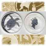 Silber-Münze Fiji Taku Schildkröte 1 Unze 2012