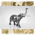 Silber Skulptur Elefant Open Art
