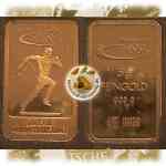 5 Gramm Goldbarren Olympiada-Mannschaft Laufen