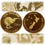 Kleinbild 1/10 Unze Gold Kiwi Gold-Medaille ...