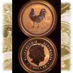 1 Unze-oz Lunar Year of the Rooster / Hahns Australien 2005 Silber