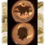 1 Unze-oz Lunar Year of the Ox / Ochsen Australien 2009 Silber