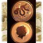 1 Unze-oz Year of the Snake / Schlange Australien 2013 Silber