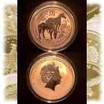1/2 Unze Silber Australien Lunar 2014 Pferd/Horse