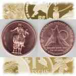 2/3 Kupfer-Medaille Indianer-Serie Set 2. USA 1 Unze