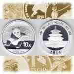 Kleinbild China Panda-Silbermünze 2014 zu ...