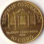 Wiener Gold-Philharmoniker zu 1/10 Unze von 2002