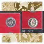 One Dime-Münze der USA in Silber und Kupfernickel seit 1946