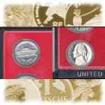 Five-Cent Nickel-Münzen der USA 1938-2004 Proof-KMS 1976