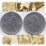50-Lire-Münzen Italien Motiv Schmied 1954-1989