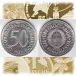 50 Dinar-Münze Jugoslawien 1985-1988, 50 DINARA DINARJEV