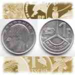 1 Franken-Münzen Belgien 1989, 1990, 1991, 1992, 1993