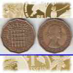 3-PENCE von Großbritannien 1954-1970