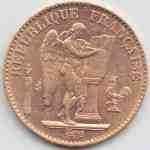 Frankreich 20 Francs Goldmünze Stehender Genius 1896