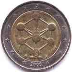2-Euro Gedenkmünze von Belgien 2006 Atomium