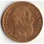 Goldmünze zu 20 Francs von Belgien Leopold