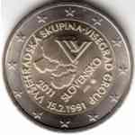 2-Euro Gedenkmünze Slowakei 2011 Gründung Visegrad-Gruppe 1991