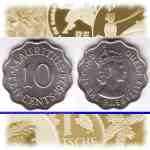 10-Cent-Münzen Mauritius 1954-1978 Hoher Sammlerwert