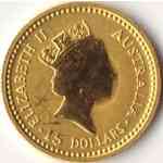 1/10 Unze Goldmünze Australien Känguru 15 AUD 1992