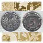 Kleinbild 5-DM-Münzen Deutsche Mark ...