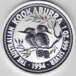 1 Unze Australien-Kookaburra Silber-Münze 1994
