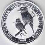 1 Unze Australien-Kookaburra Silber-Münze 1999