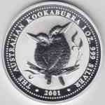 1 Unze Australien-Kookaburra Silber-Münze 2001