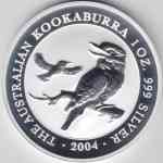 1 Unze Australien-Kookaburra Silber-Münze 2004