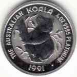 1/10 Unze Australien Platin-Koala von 1991