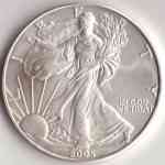 1 Unze Silber-Münze American Eagle von 2005