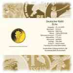 20 Euro Goldmünze Eiche von 2010-Zertifikat