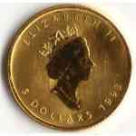 1/10 Unze Maple Leaf aus Canada von 1993 5 Dollar