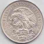 25 Pesos Münze 1968 von Mexiko 720/1000 Silber