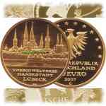 100 Euro Goldmünze 2007 Hansestadt Lübeck