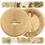Kleinbild 100 Euro Goldmünze 2005 Fußball-WM ...