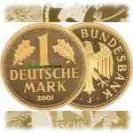 Original 1-DM Goldmünze 2001 von Deutschland