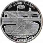 10 Euro Gedenkmünze 2002 U-Bahnen in Deutschland