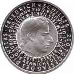 10 Euro Silber-Münze Deutschland 2005 Friedrich von Schiller