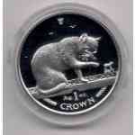 Isle of Man Cats / Katzen 1999 - 1 Unze Crown Silber