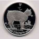 Isle of Man Cats / Katzen 1988 - 1 Unze Crown Silber
