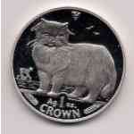 Isle of Man Cats / Katzen 1989 - 1 Unze Crown Silber