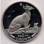 Isle of Man Cats / Katzen 1992 - 1 Unze Crown Silber