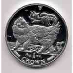 Isle of Man Cats / Katzen 1993 - 1 Unze Crown Silber
